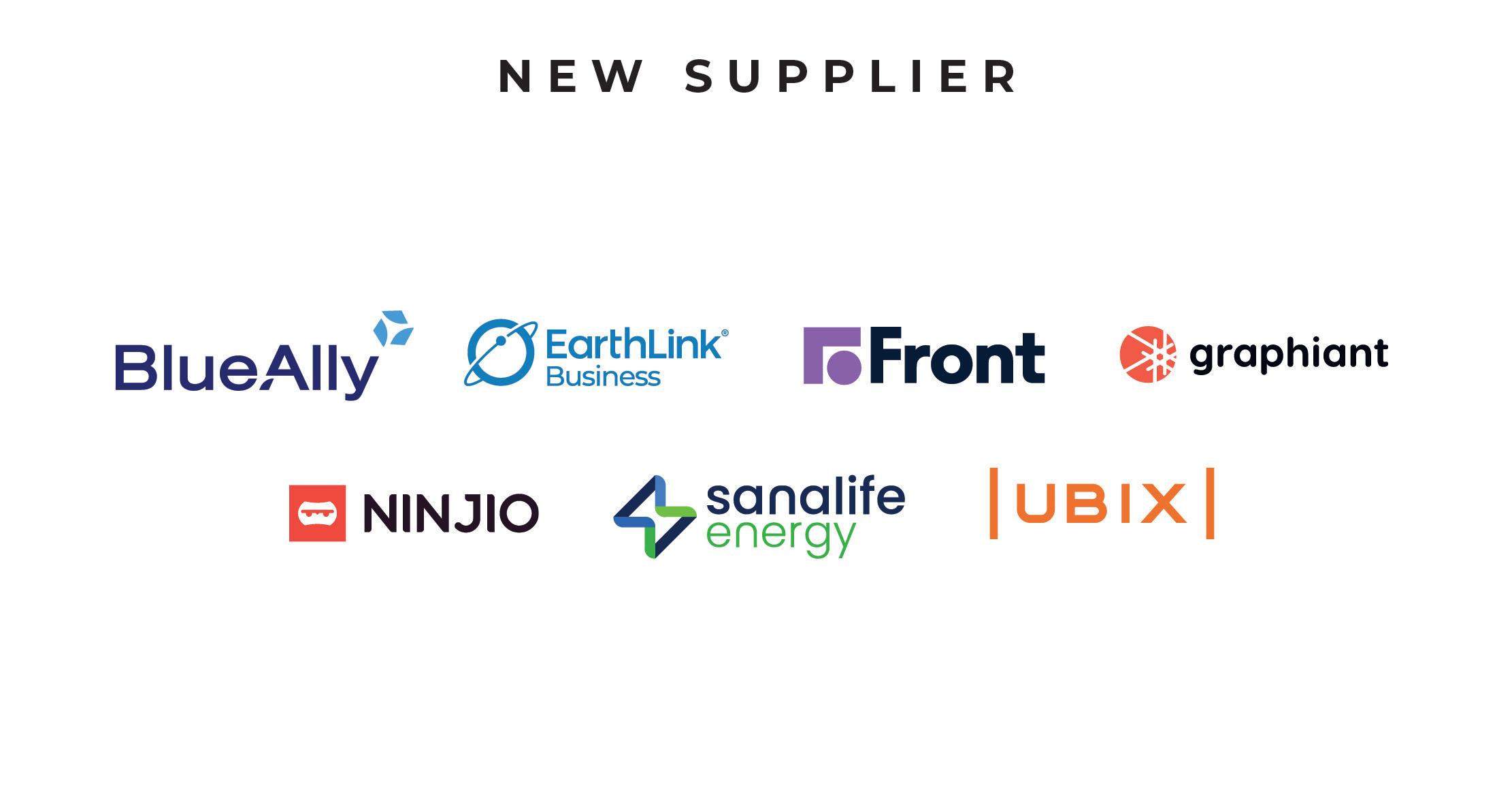 New Supplier Sponsors